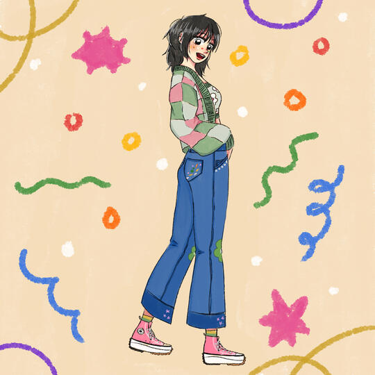 Full-body OC - Embroidery; Full-body commission display