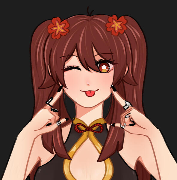 Summer Hu Tao Fanart Portrait Commission